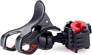 Black and red bike handlebar mount on a white background